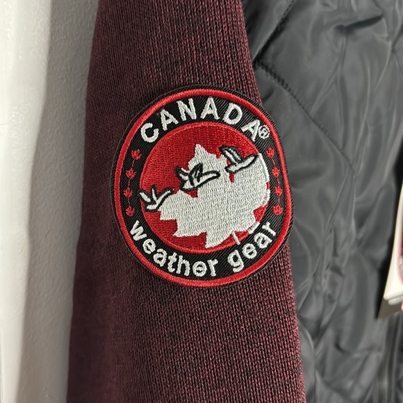 Canada Weather Gear Womens Plus Size Zip Hooded Jacket Coat 1X Cranberry/Black - Picture 2 of 8